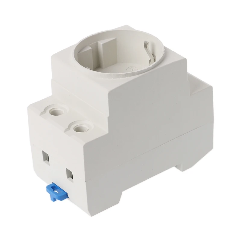 

2022 New EU Type 35mm DIN Rail Mount AC Power Socket 16A 250V AC Connector