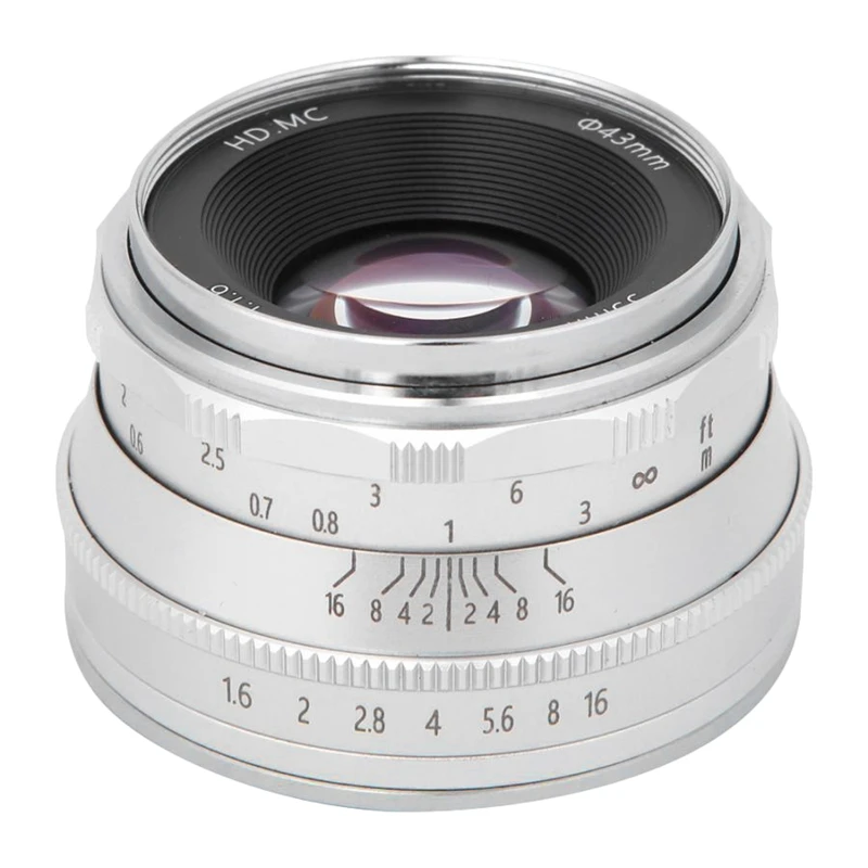 Микро объектив с фиксированным фокусом 35 мм F1.6 подходит для объектива Canon EOSM EF M