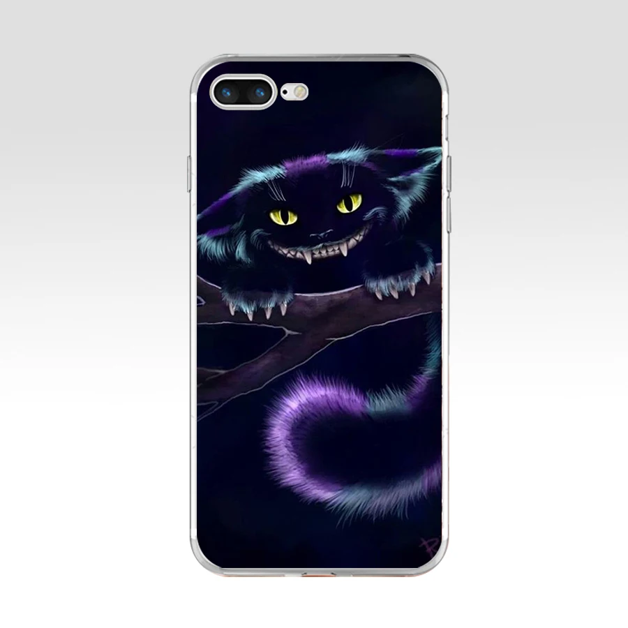 027FG Алиса в стране чудес кошка маска Мягкий ТПУ силиконовый чехол для Apple iPhone5 5s se 6