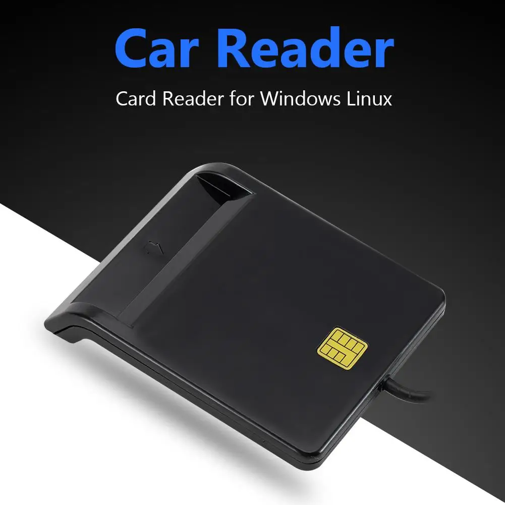 

VODOOL Card Reader Portable USB 2.0 Smart Card Reader DNIE ATM CAC IC ID Bank Card SIM Card Cloner Connector for Windows Linux