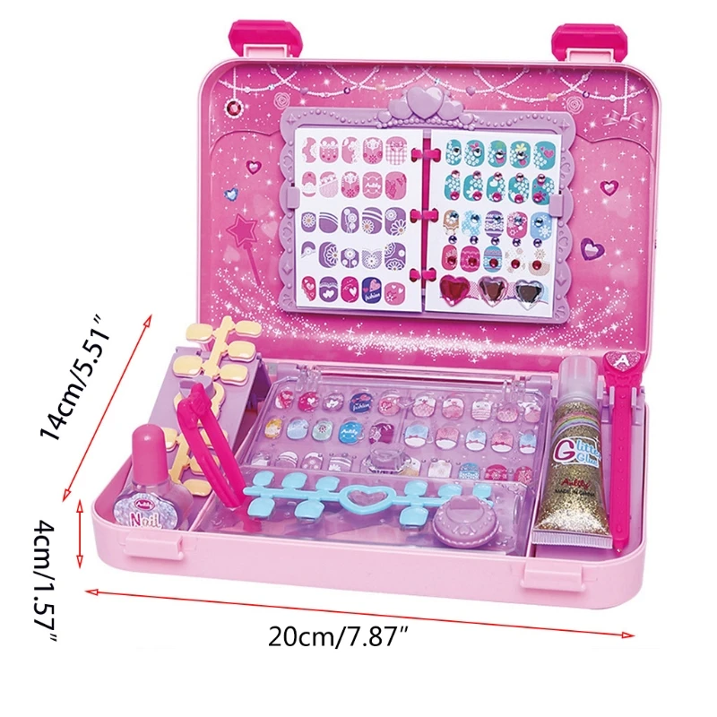 

280pcs Dreamy Nail Art Sets Nail Art Toys Girls Gifts Pretend Play Safe No Toxic For 4 5 6 7 8 Years Old Girl