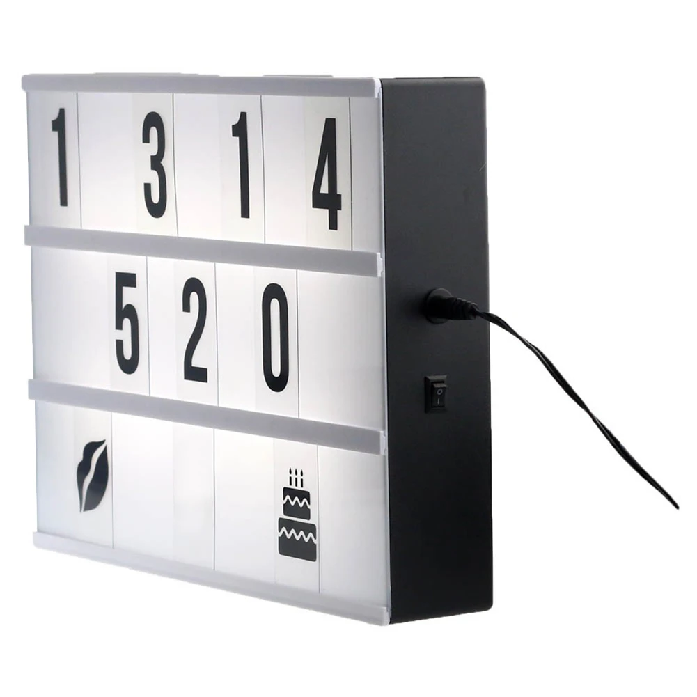 

Cinema Light Box with Free Combination Letters Cinematic Light Box DIY Personal LED Sign Light Up Box _WK