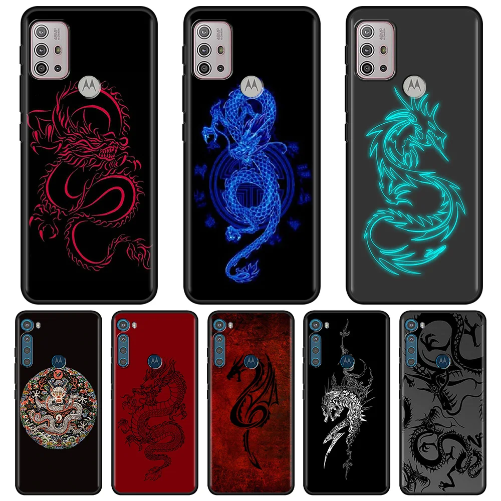 

Chinese Loong Tokyo Dragon Case For MOTO One Fusion Plus G60 G50 G40 G30 G20 G10 G9 G8 Power Lite E6s Edge 20 Pro G Stylus