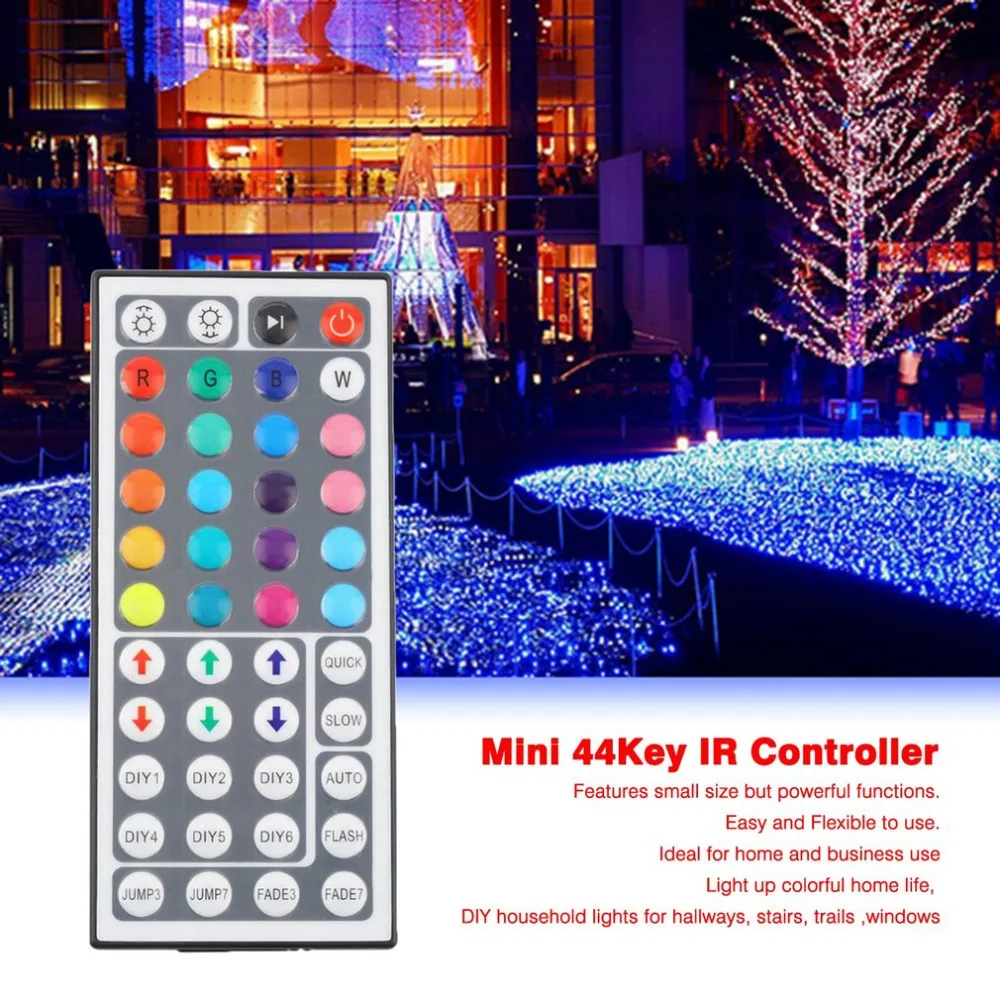 DC12V 6A Мини светодиодный контроллер 44Key ИК пульт дистанционного управления для