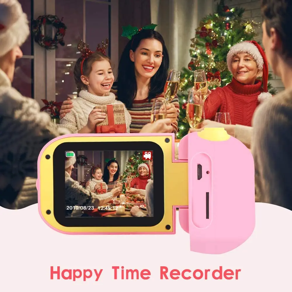 New  2.2 Inch Lcd Screen Kids Camera Mini Digital Photo Children Camera Rechargeable Action Camcorder Children Video  Toys Gift