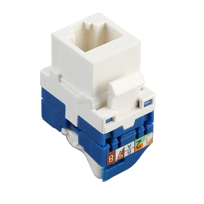 Фото LAN-вставка без инструментов CAT6 RJ45, модуль Ethernet Keystone Jack Gigabit UTP №5