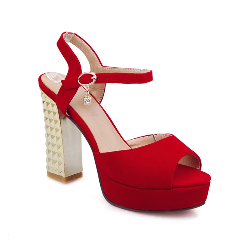 

2020 New Gold Chunky High Heels Peep Toe Ankle Strap Slingbacks Summer Sandals Pumps Women Shoes