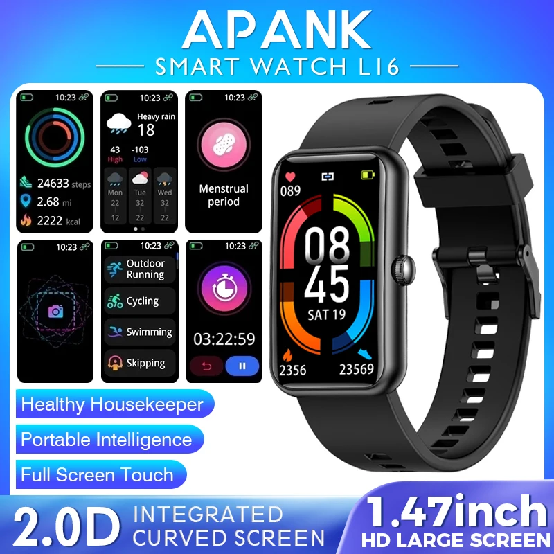 

Смарт-часы APANK L16, 1,47 дюйма, IP68