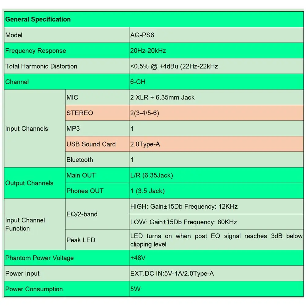 

Freeboss AG-PS6 DC 5V Bluetooth USB 6 2 2 16
