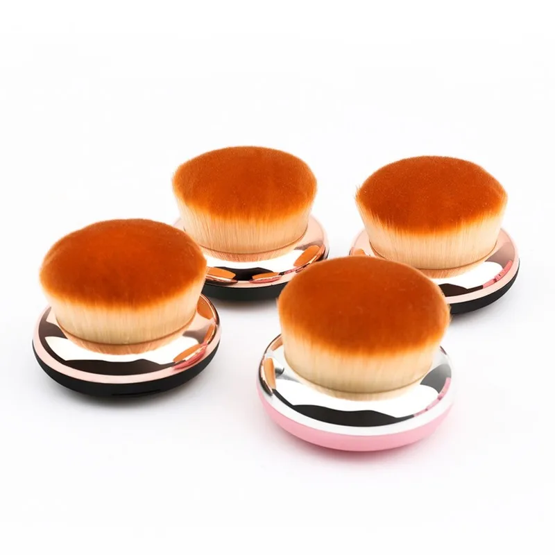 

Rabbit Ear Type Large Foundation Brush Plastic Handle Fiber Wool Single Foundation Brush Two Colors of Soft Fine Hair Available