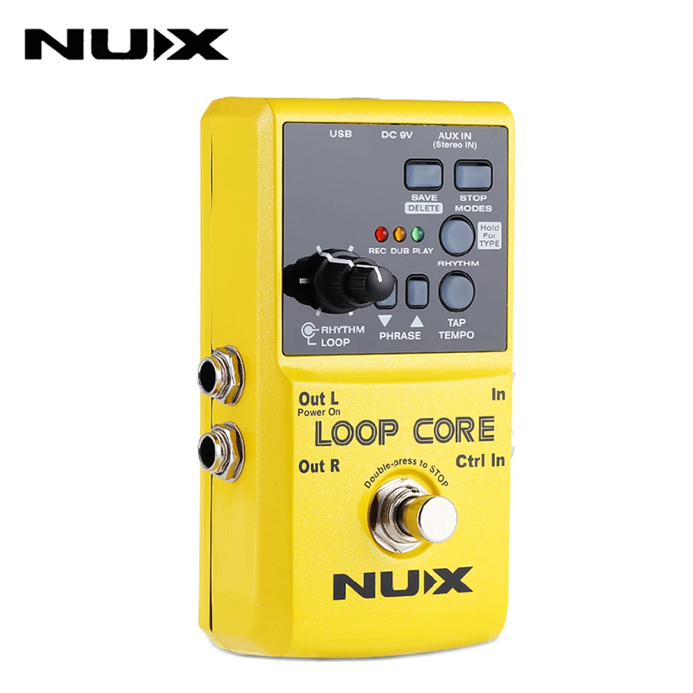 nux loop core looper gitarre pedal wirkung 6 stunden aufnahme zeit trommel muster mit tap tempo musik elektrische gitarre zubehör free global shi