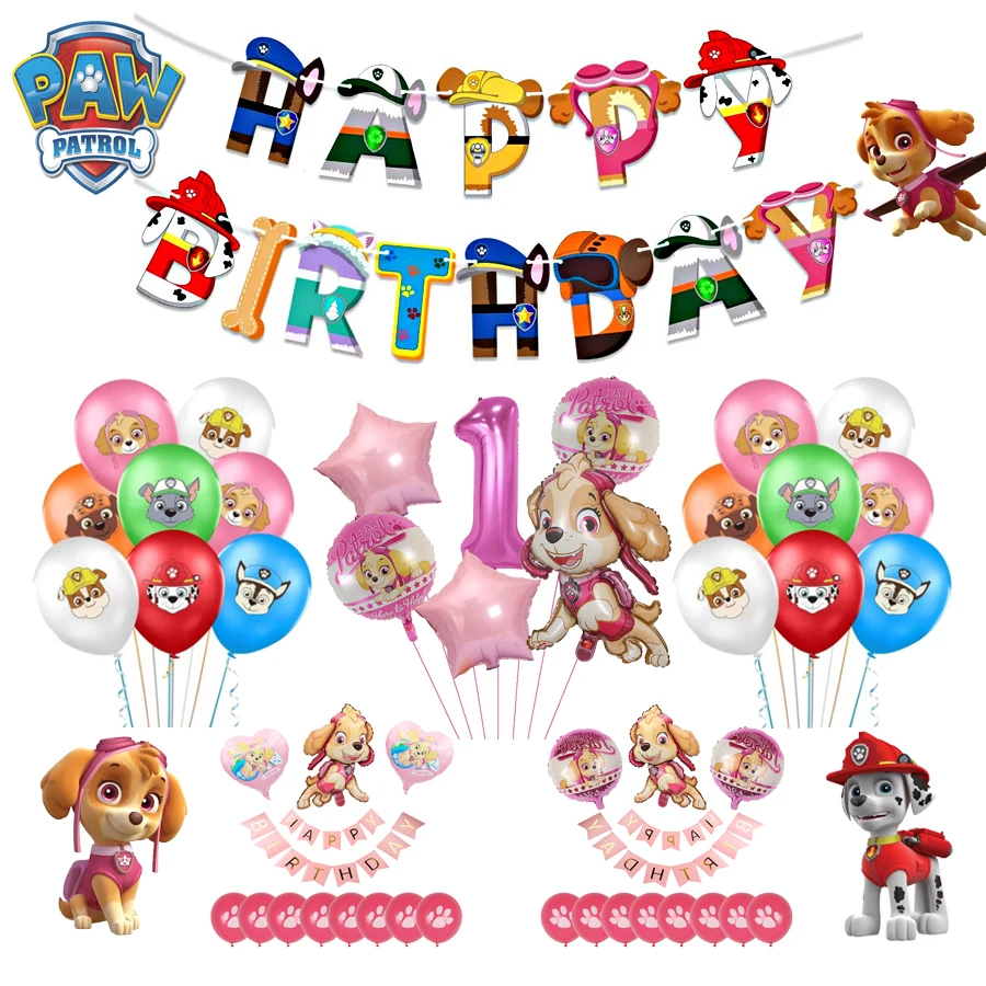 

Paw Patrol Birthday Decoration Balloons Toys Children Anime Theme Party Supplies Spin Master Cartoon Figures Toys Latex Balloons