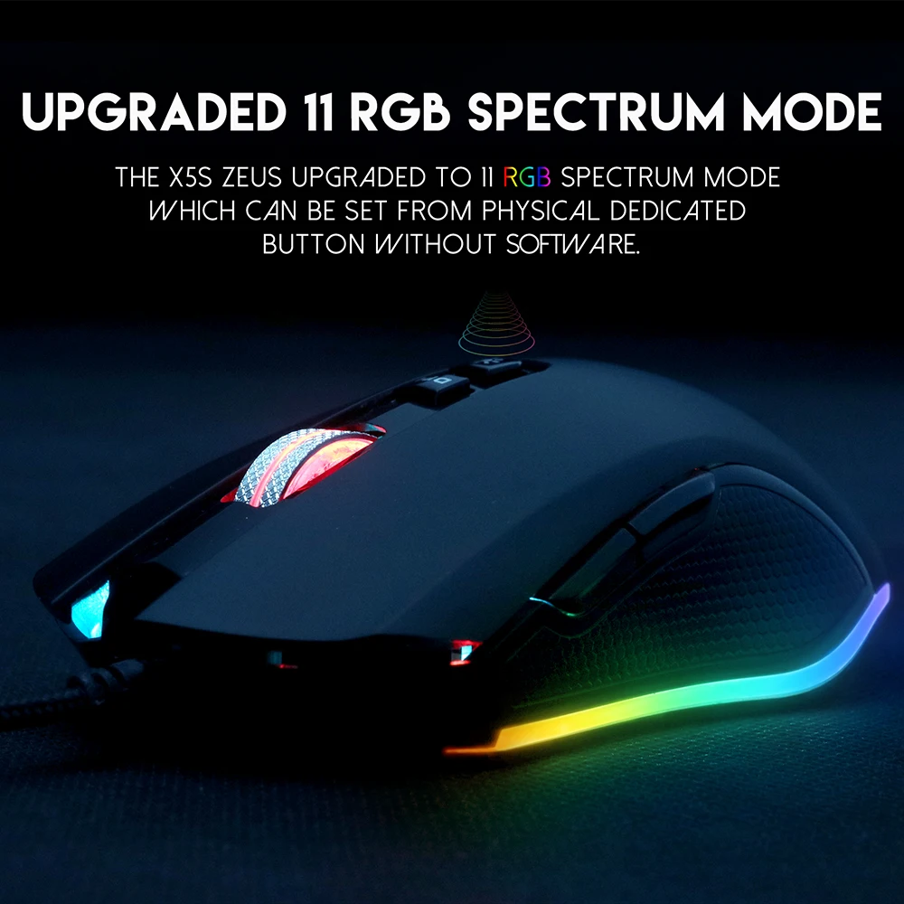 Fantech X5S игровая мышь 4800 dpi RGB Проводная usb-мышь 6 кнопок макро для PUBG CS FPS мышь геймер компьютерная мышь