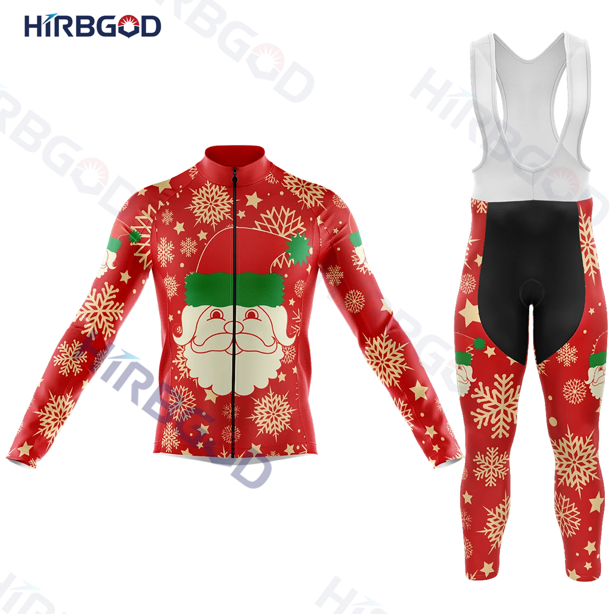 

HIRBGOD 2022 In Promotion New Santa Avata Men Cycling Long Full Sets Polyester Bike Clothing Equipment Endurable TYZ1157-0913