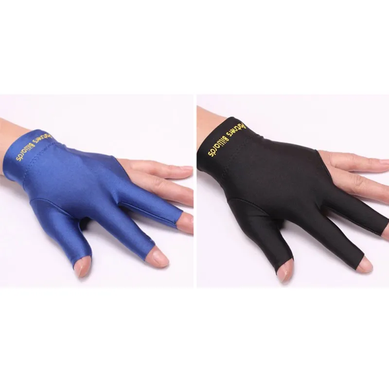 High Quality Blue Anti-slip Snooker Billiard Cue Glove Left Hand Three Finger Accessory for Unisex Women and Men | Спорт и