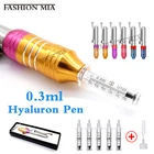 Неинвазивный небулайзер Hyaluronique Pen 0,3 мл, инъекционная ручка для увеличения губ, ДЕРМАЛЬНАЯ Наполняющая сыворотка, инъекция мезотерапии