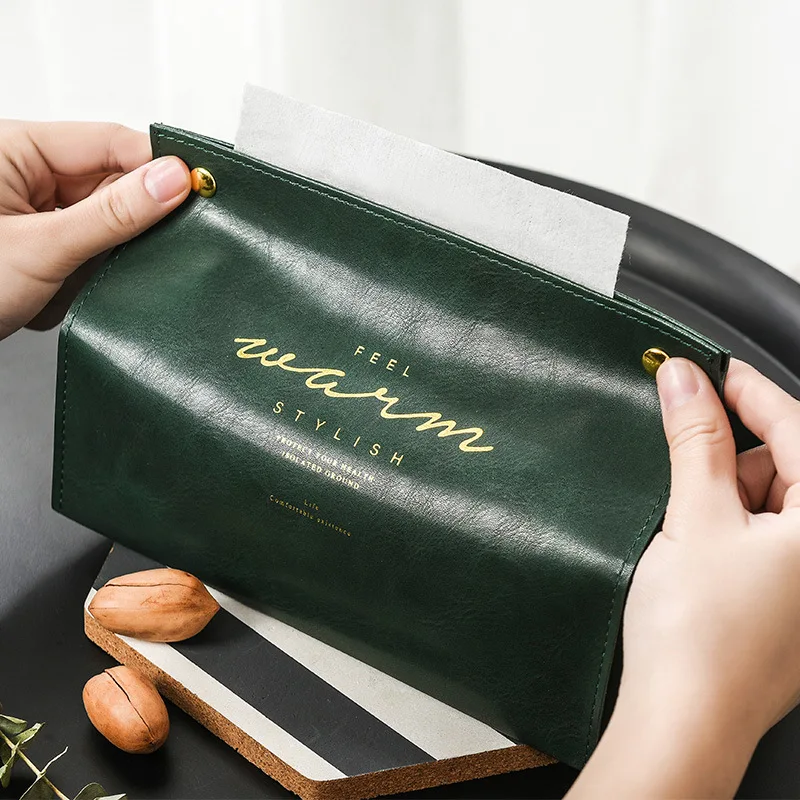 Luxury PU Leather Tissue Box Creative Letter Napkins Containers Holders Home Kitchen Paper Holder Storage Living Room Decor | Дом и сад