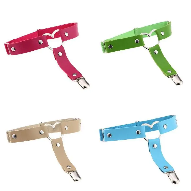 Горячие сексуальные Для женщин с заклепками любящее сердце ног Подвязки для в