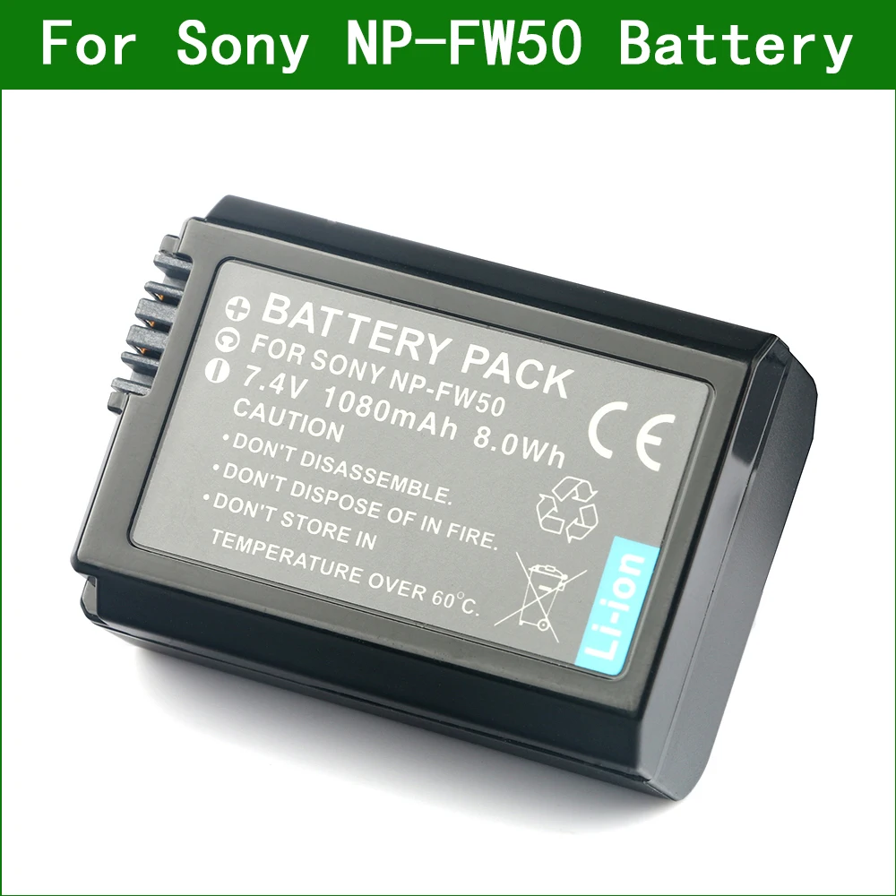 Аккумуляторная батарея для фотоаппарата 2 шт. цифровой аккумулятор NP-FW50 NP FW50 +