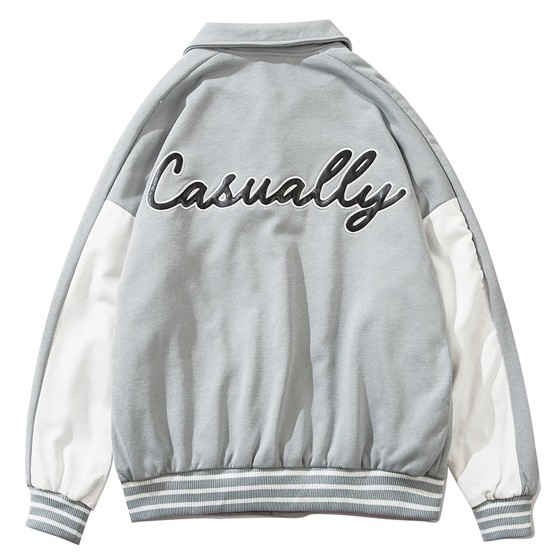 Куртка мужская в стиле Харадзюку Модный повседневный бейсбольный Бомбер с