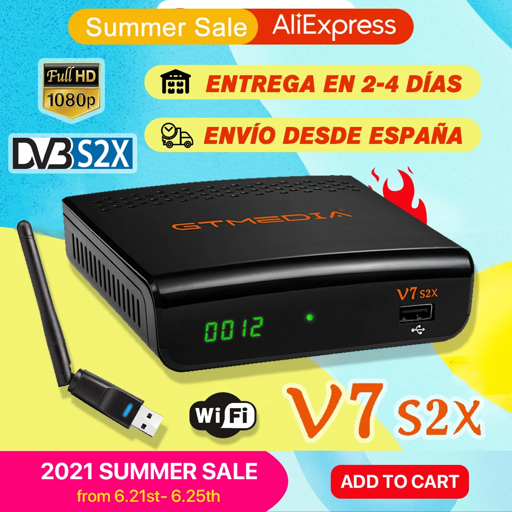 FTA GTmedia v7 S2X DVB S2 спутниковый ресивер с usb wifi gtmedia v7s2x обновление рецептора Freesat v7s HD со