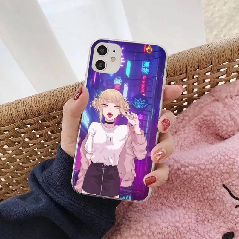 

Vaporwave Glitch Girl Anime Phone Case for iPhone 8 7 6S Plus X 5S SE 2020 XR 11 12 mini pro XS MAX