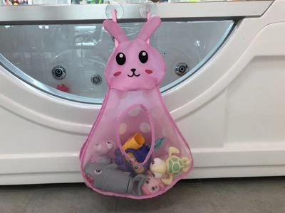 Rabbit Ванная комната сетчатый мешок для хранения для детских игрушек для ванной мультфильм животных формы душ пляж корзина для хранения с присоской водонепроницаемый ткань - Цвет: Rabbit