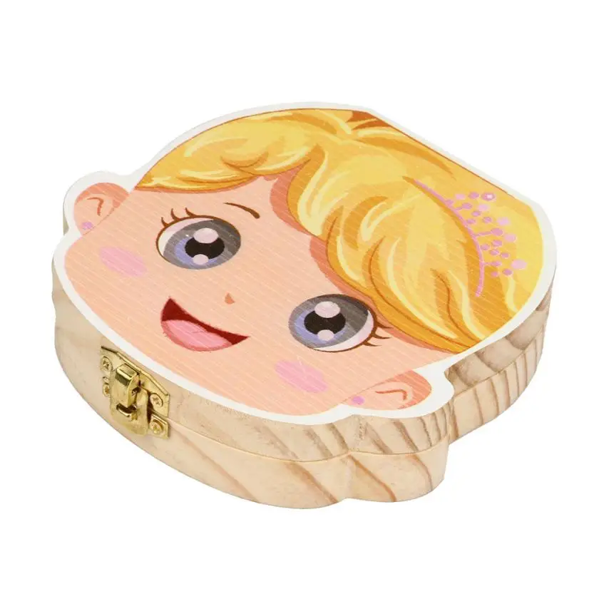 Английская/испанская деревянная коробка органайзер для хранения зубов