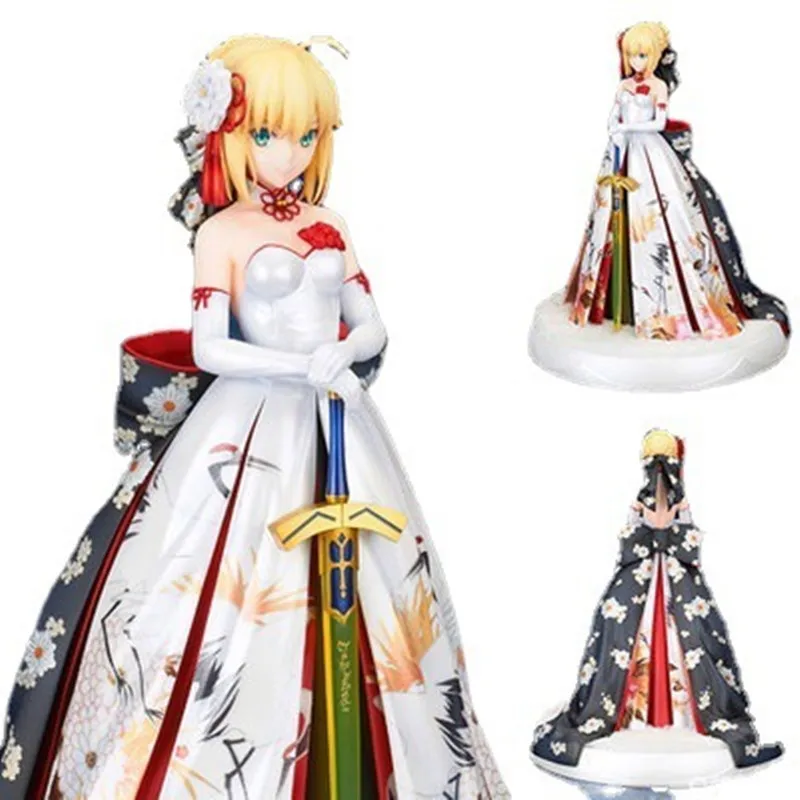 

Anime Fate Grand Order Saber Lily Crane Kimono Dress Ver. Sexy PVC Action Figure Collection Model Adult Toys Doll Gift