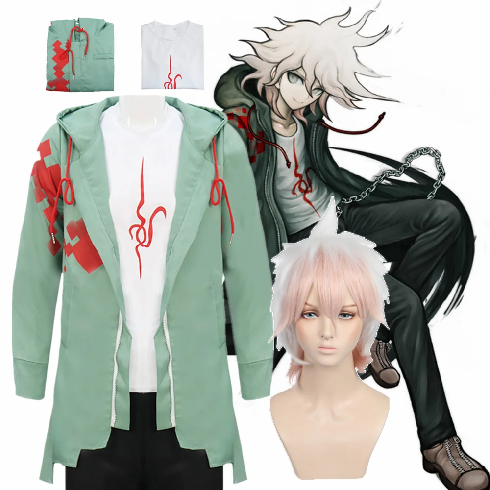 

Новый костюм для косплея из куртки и футболки Komaeda из аниме «данганронпа 2», костюмы на Хэллоуин для женщин и мужчин, одежда для взрослых