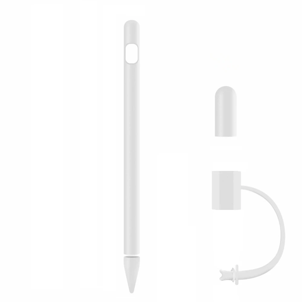 Белый Rovtop мягкий силиконовый Совместимый Чехол Для Apple Pencil совместимый для IPad планшет стилус защитный чехол - Цвета: Белый