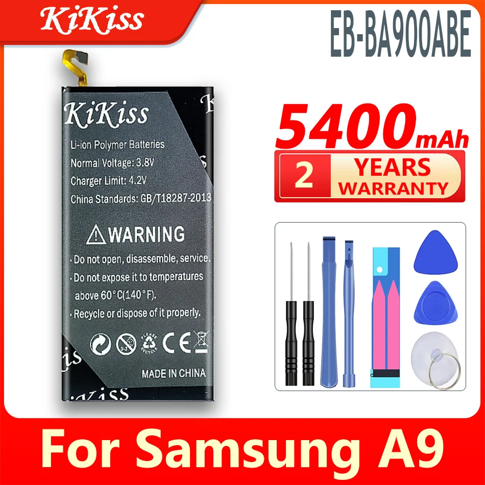 

5400mAh EB-BA900ABE 100% Original Replacement Phone Battery For Samsung Galaxy A9 A900 A9000 Full Capacity Batteria + Free Tools