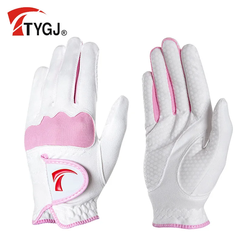 

TTYGJ Women's Super Fiber Cloth Non-Slip Breathable Ladies Gloves Girls Elastic Soft Golf Mitten여자 골프옷 Gloves Women