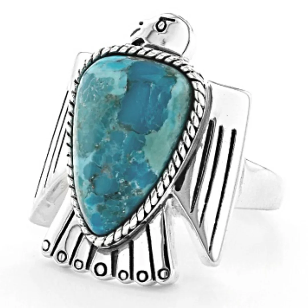 

Fashion Blue Turquoise Rings for Women Vintage Silver Color Animal Ring Female Statement Trend 2021 Jewelry Wholesale