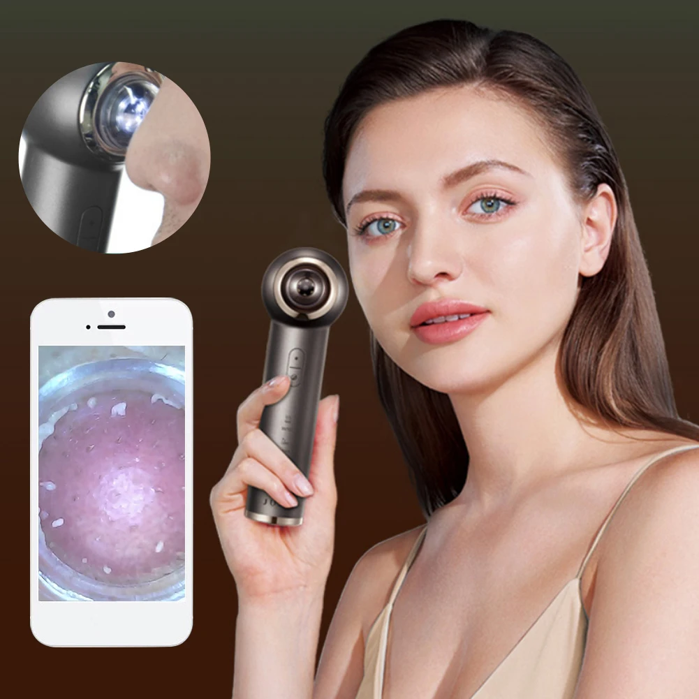 JUJY Visual Blackhead Remover Vacuum Ice & Heat Pore Cleaner with 4 Heads Pore Firming membrane Built-in 5 million HD Cameras