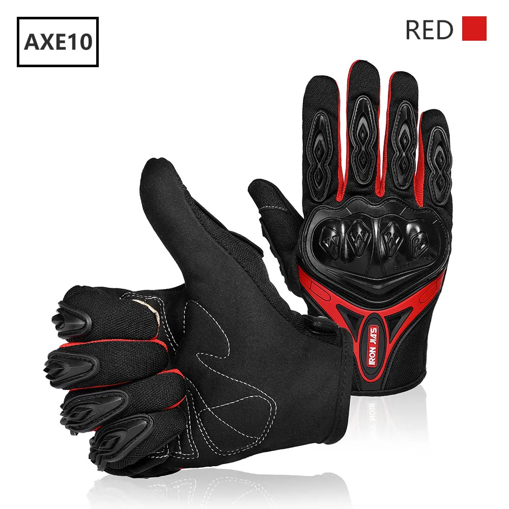 Мотоциклетные защитные перчатки с сенсорным экраном Дышащие носки Guantes Moto Luvas Alpine Cross Stars Gants Moto Summer Guant - Цвет: AXE10 Red