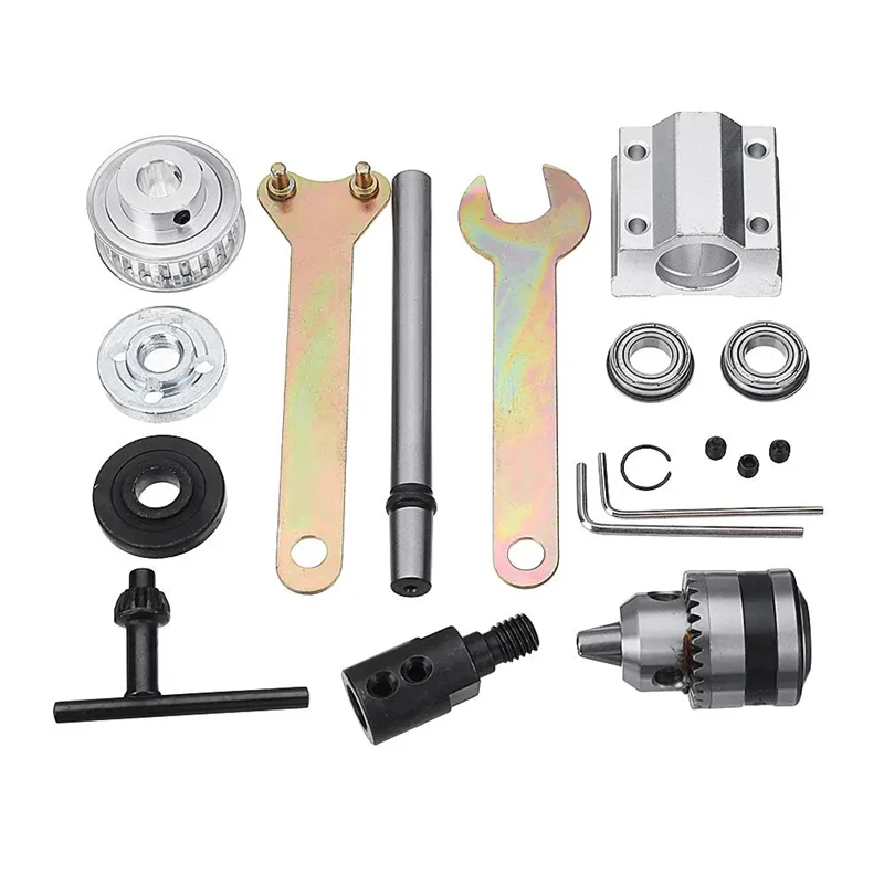 

No Power Spindle Assembly Small Lathe Accessories Trimming Belt JTO/B10/B12/B16 Drill Chuck Set