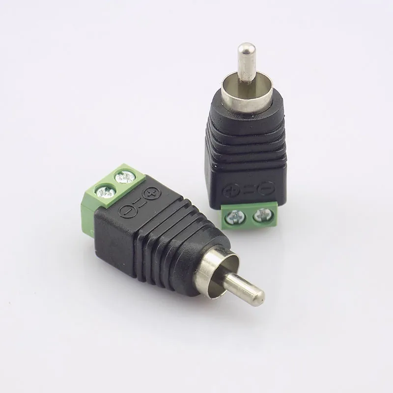 

100pcs Coax Cat5 RCA Male Connector Coax AV Plug Adapter BNC UTP Video Balun camera Connector RCA Adapter Plug W17