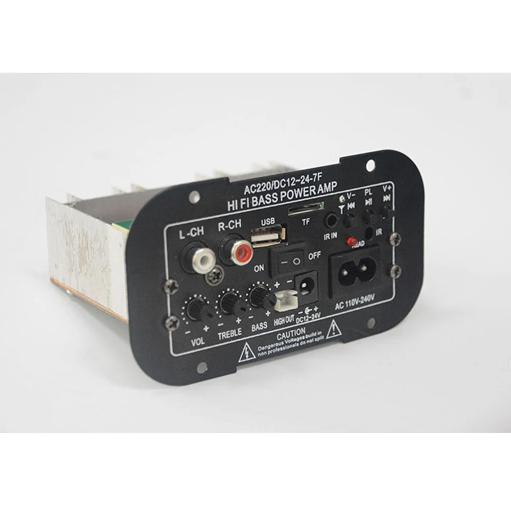 Плата усилителя аудио bluetooth Amplificador USB ЦАП FM радио TF плеер сабвуфер DIY 12/24V для