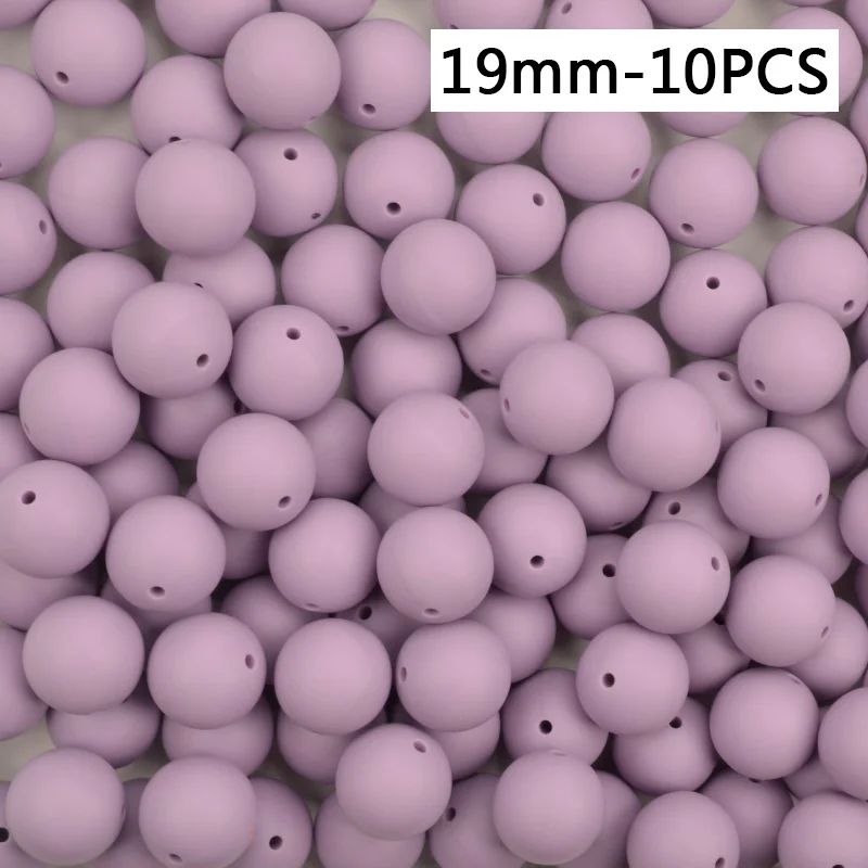 19mm-10PCS Силиконовые бусы 9/12/15 мм Детские Прорезыватель для зубов круглый Прорезывания Зубов Силиконовые Бусины Perle силиконовый зубного прикуса станет заметно Прорезывания Зубов Бусины для изготовления ювелирных изделий - Цвет: 19mm-10PCS