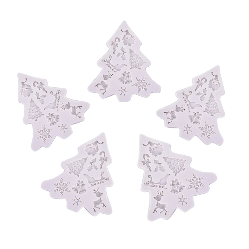 3D формы для тортов Пищевая силиконовая Рождественская елка олень Санта Клаус