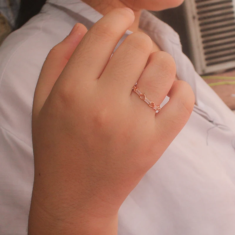 Женское кольцо из серебра 925 пробы с фианитом|Кольца| |