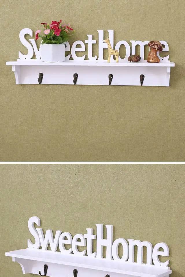 Деревянная пластиковая доска настенная полка без отверстий маленькие украшения