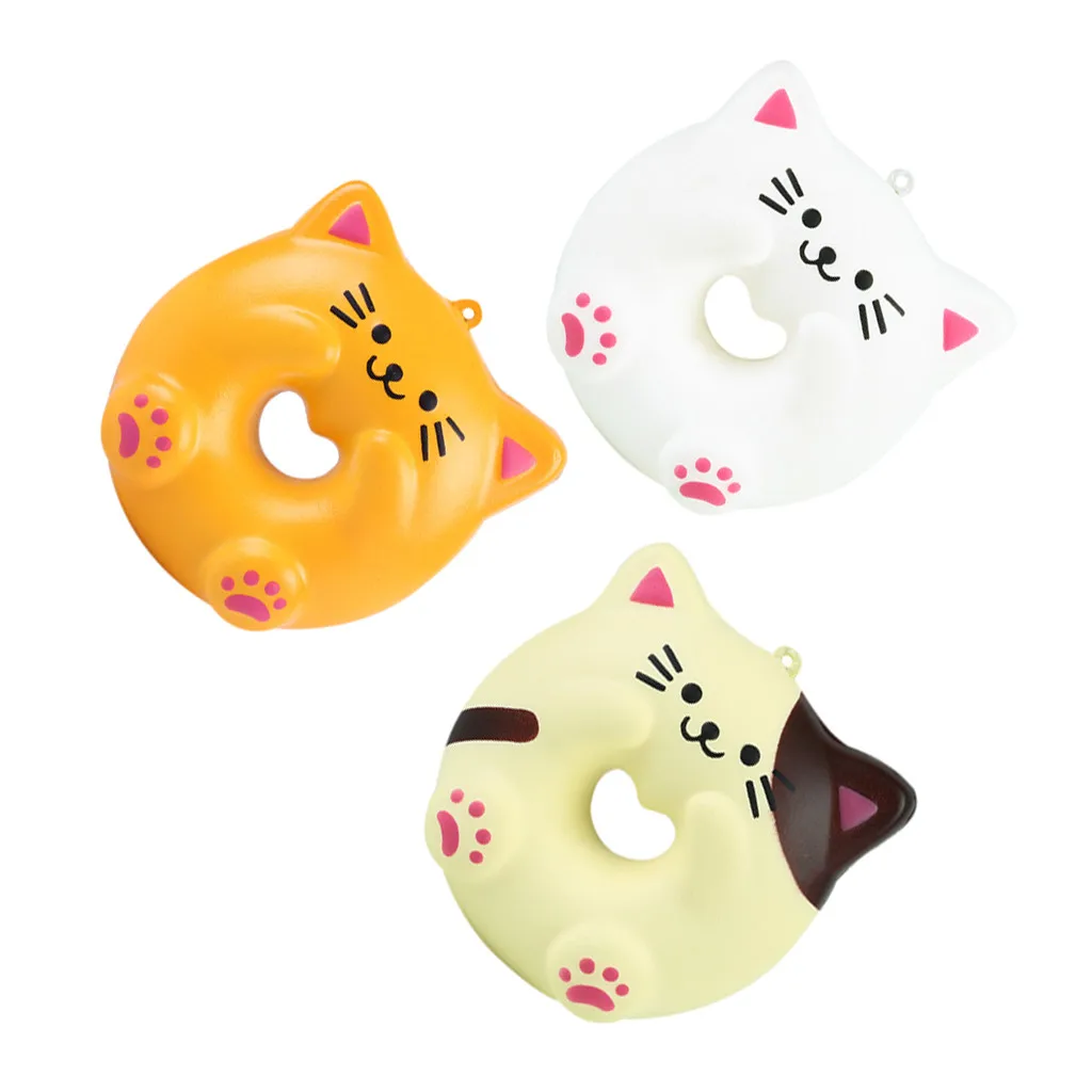 

Kawaii Fidget Toys Lovely Cat Doughnut Cream Scented Slow Rising Stress Adorable Toys For Kids Adults Autism Antistress Toys