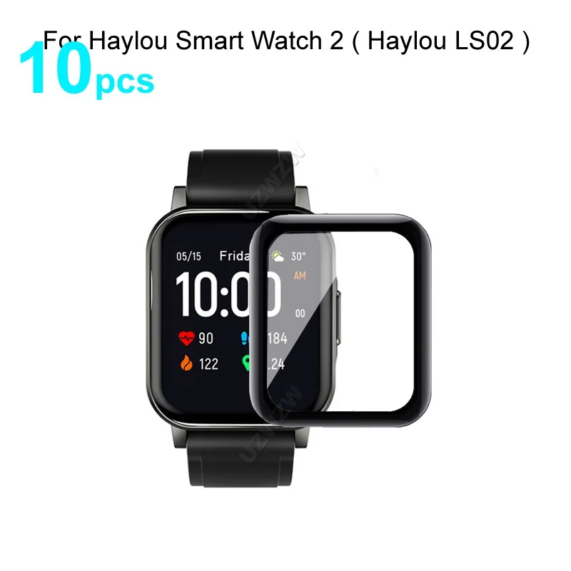 

10pcs For Haylou Smart Watch 2 LS02 Soft Smart Watch Screen Protector Guard 3D Curved Edge Full Coverage Protective Film Cover