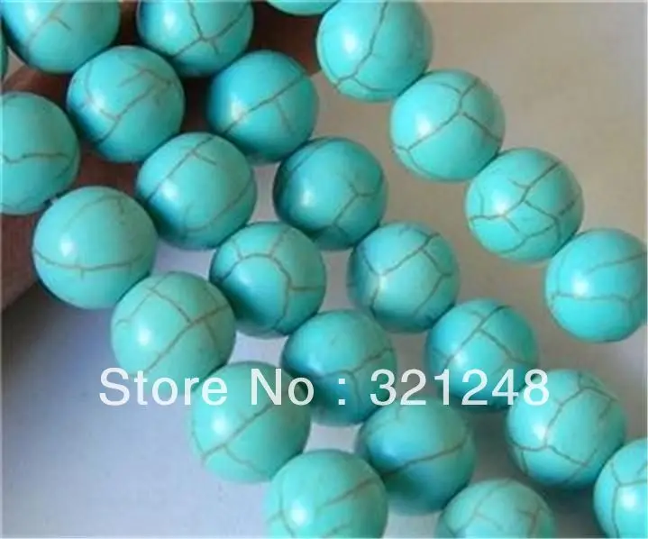 Бусины из Бирюзы и калаита для изготовления ювелирных изделий сделай сам круглые