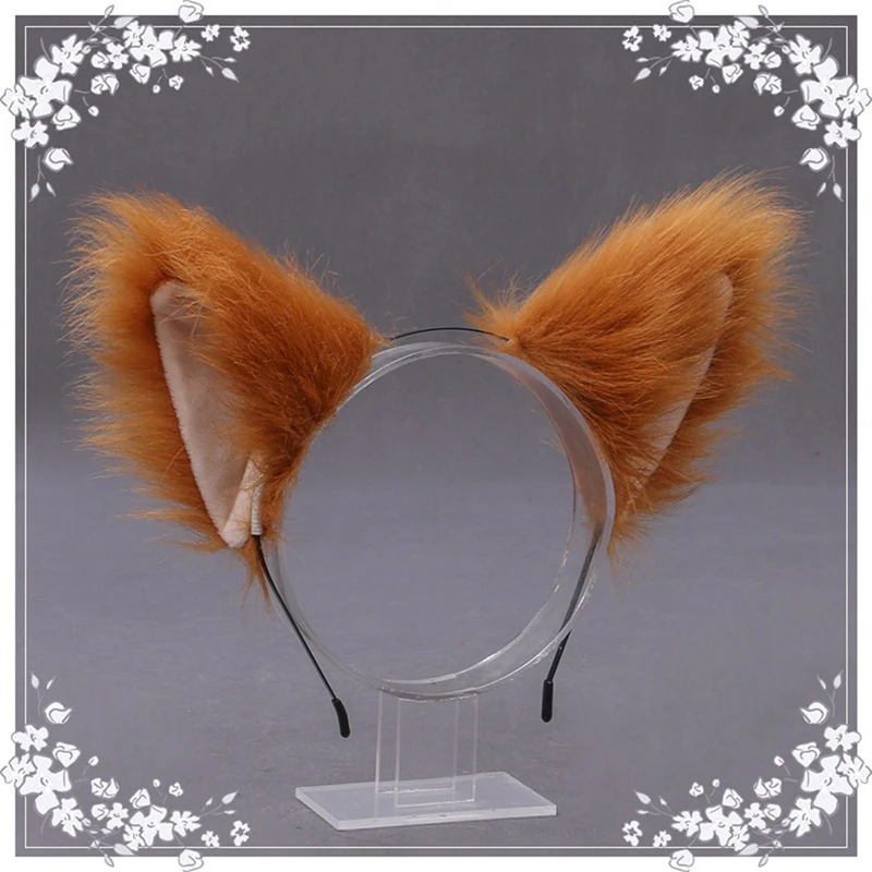 

Cute Cat Fox Faux Fur Ear Hair Hoops Party Cosplay Hairband Fur Headbands Girls Fashion Hair Accessories Animal Ears Hair Band