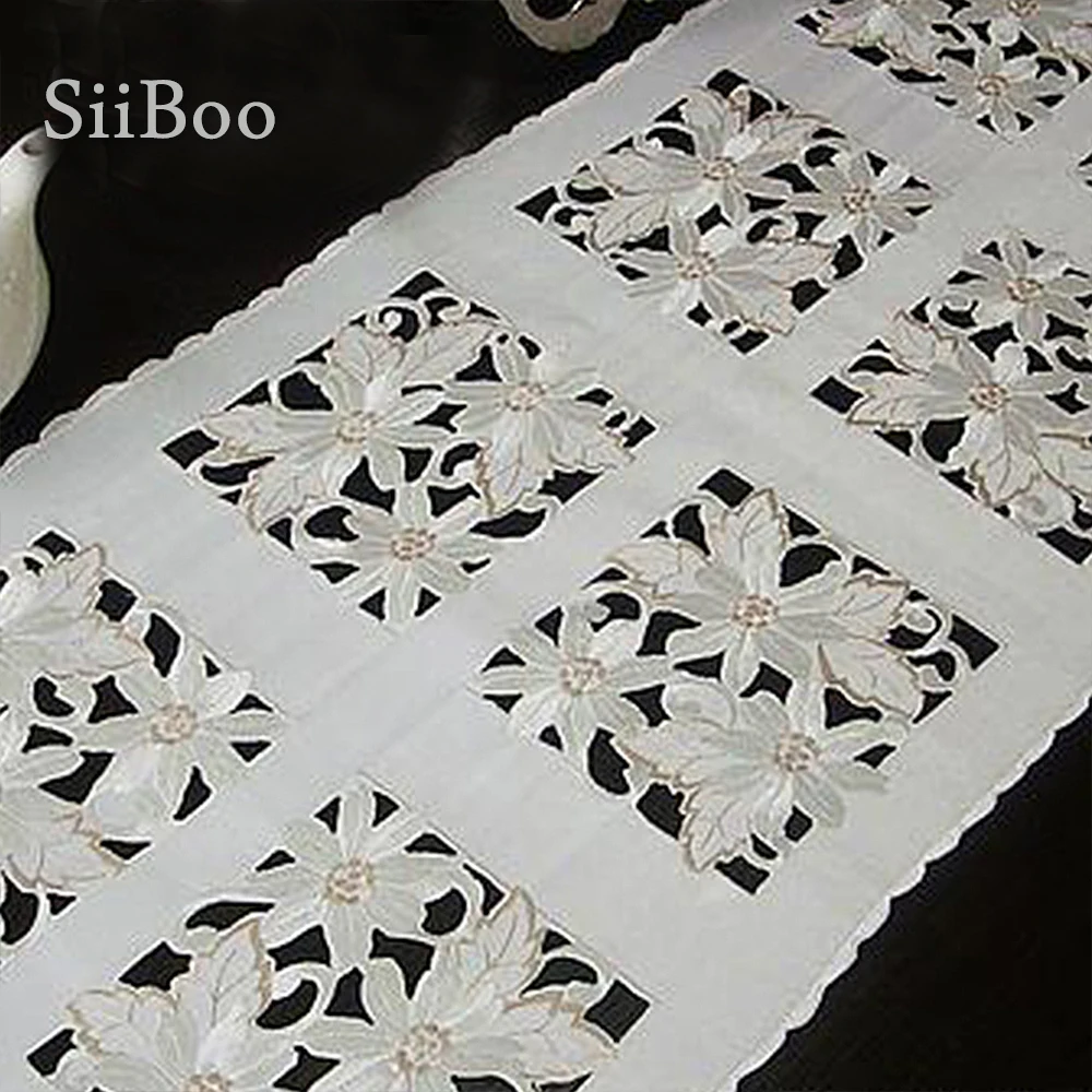 Цветочная вышивка Ажурные кружевные подставки для стола покрытие украшения на