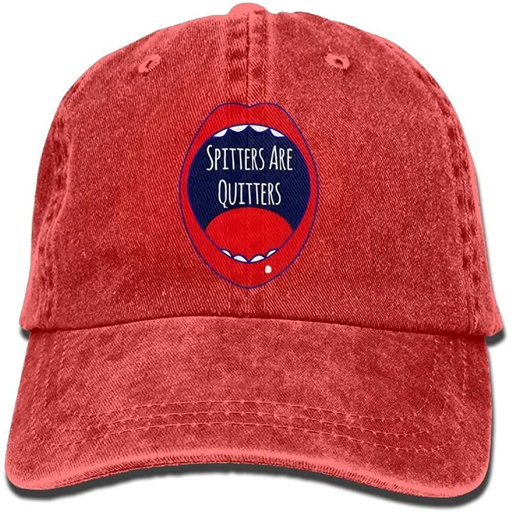 

Spitters are Quitters Unisex Denim Baseball Cap Adjustable Snapback Hats