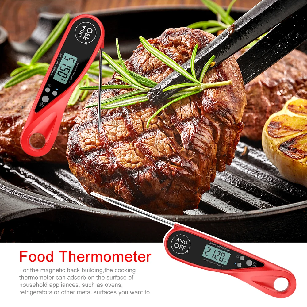 

Meat Oven Safe Waterproof Roast Turkey Portable With Backlight Food Thermometer Instant Read Foldable Probe Restaurant Kitchen